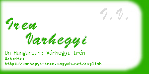 iren varhegyi business card